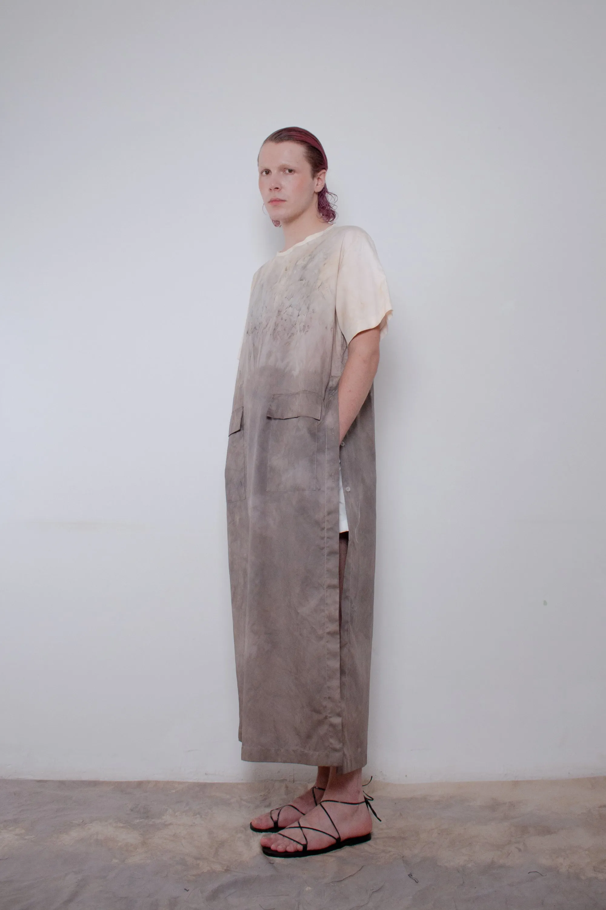 Naturally Dyed Elongated Cotton Dress