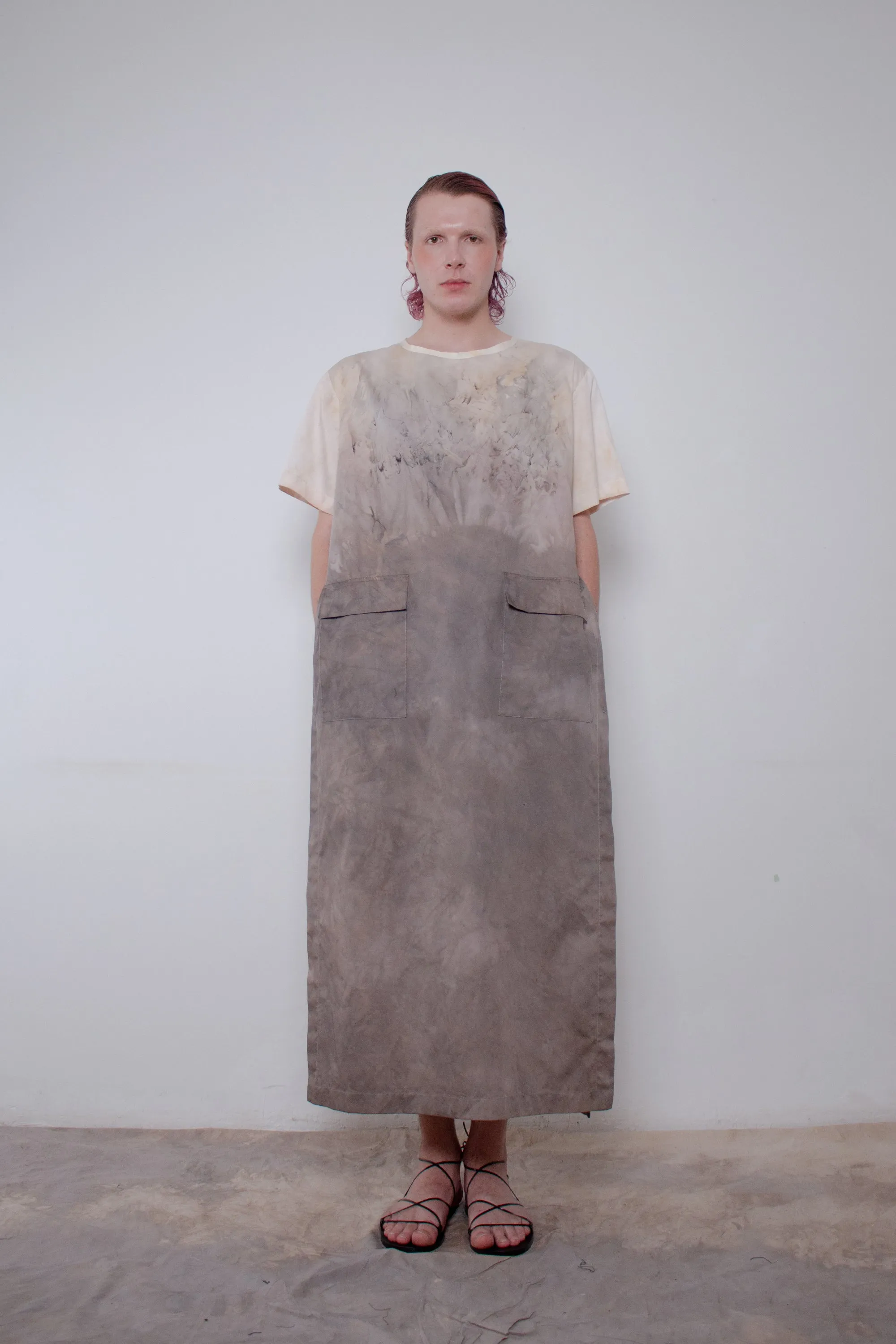 Naturally Dyed Elongated Cotton Dress