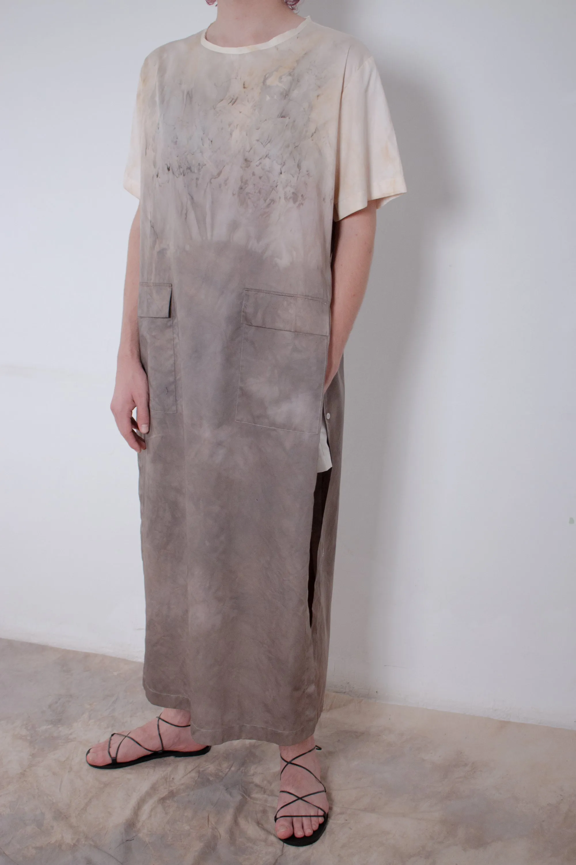 Naturally Dyed Elongated Cotton Dress