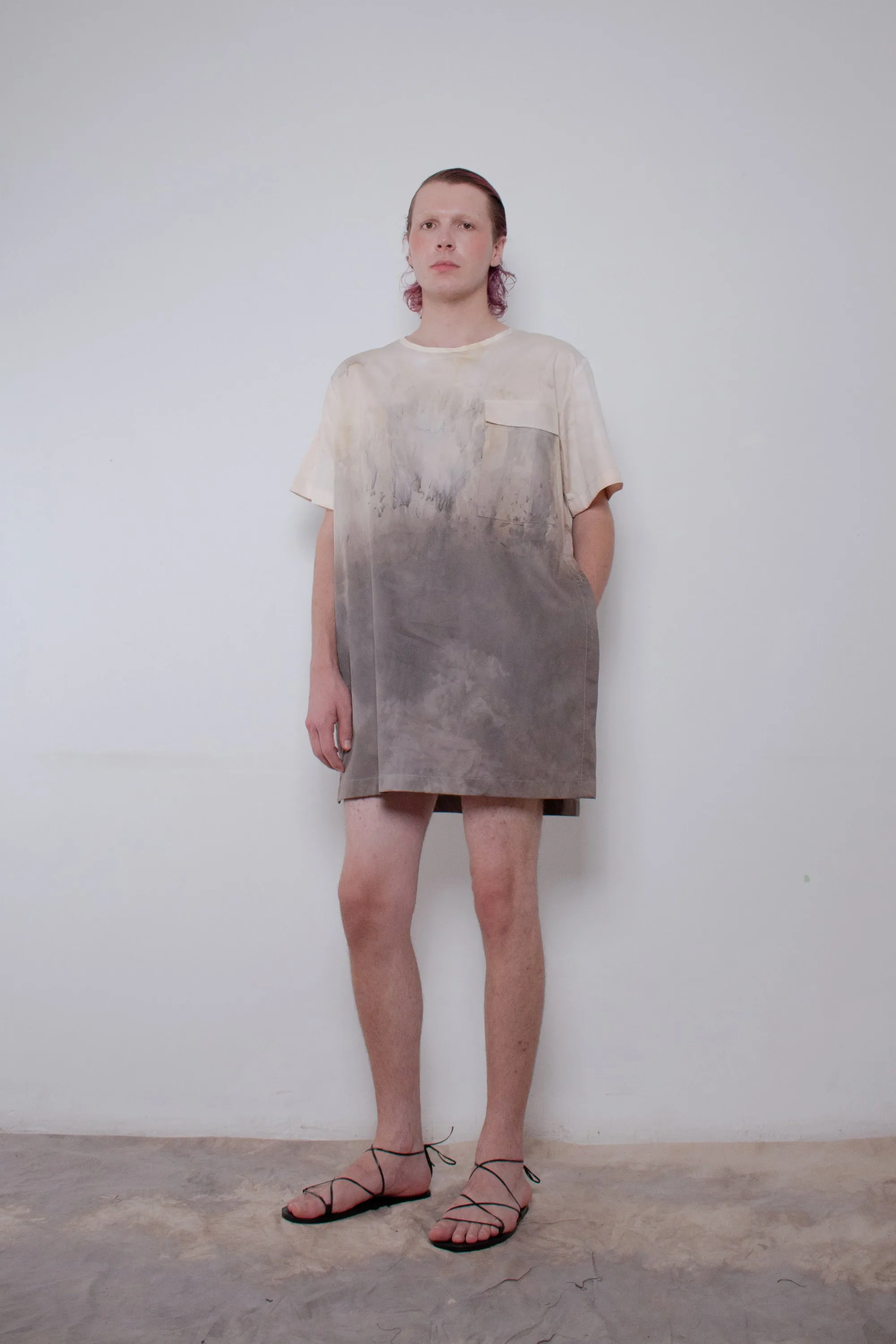 Naturally Dyed Elongated Cotton T-shirt