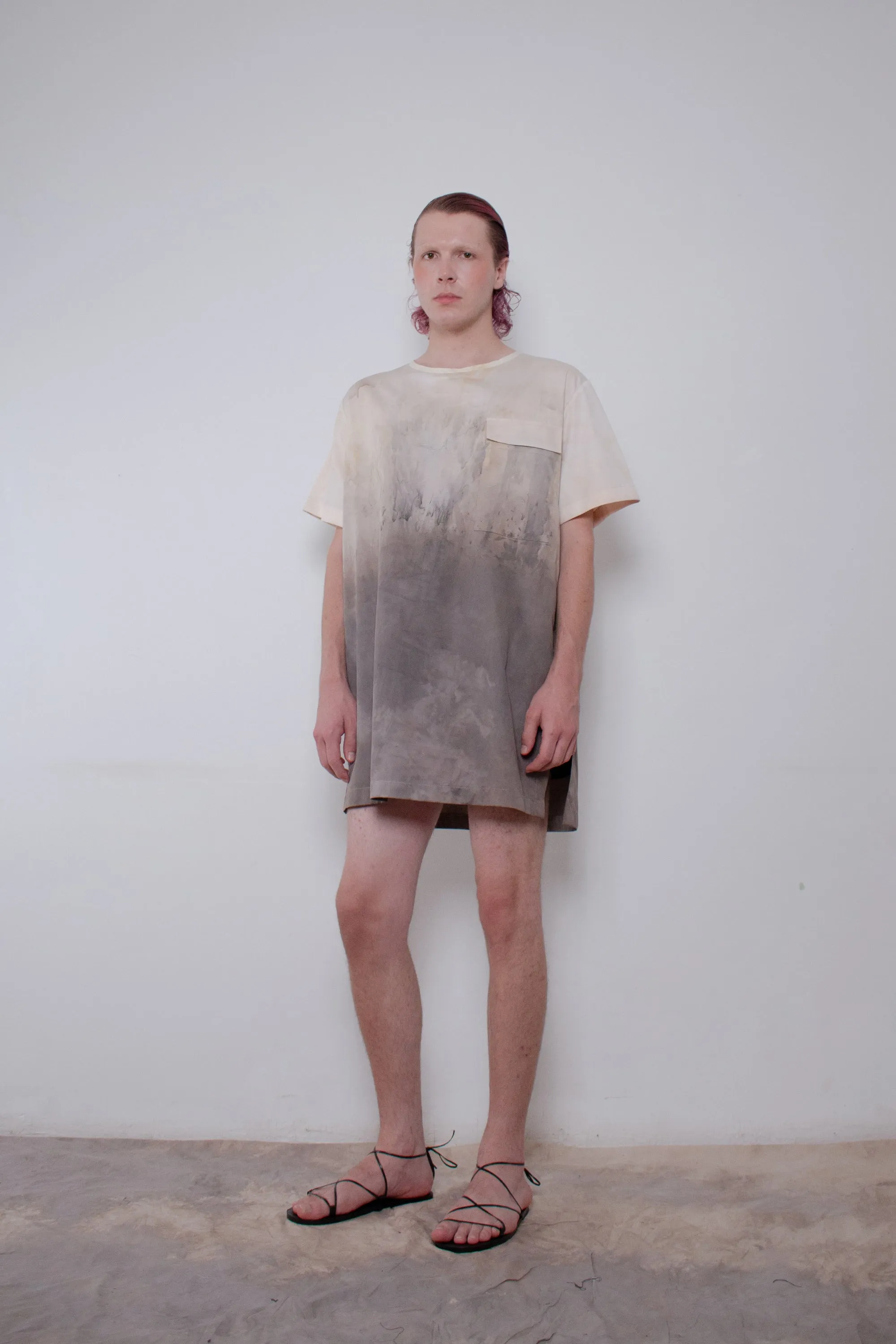 Naturally Dyed Elongated Cotton T-shirt