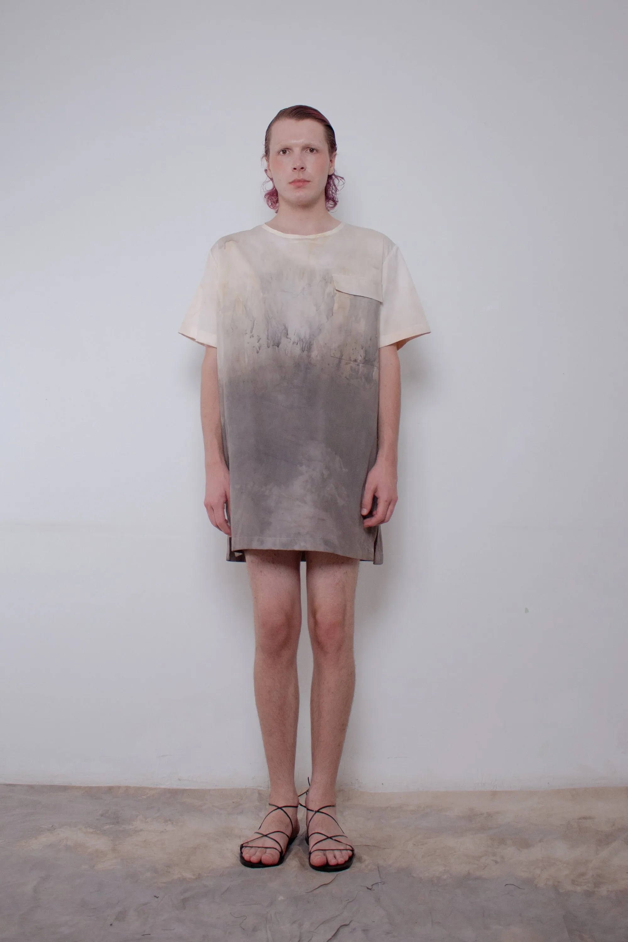 Naturally Dyed Elongated Cotton T-shirt