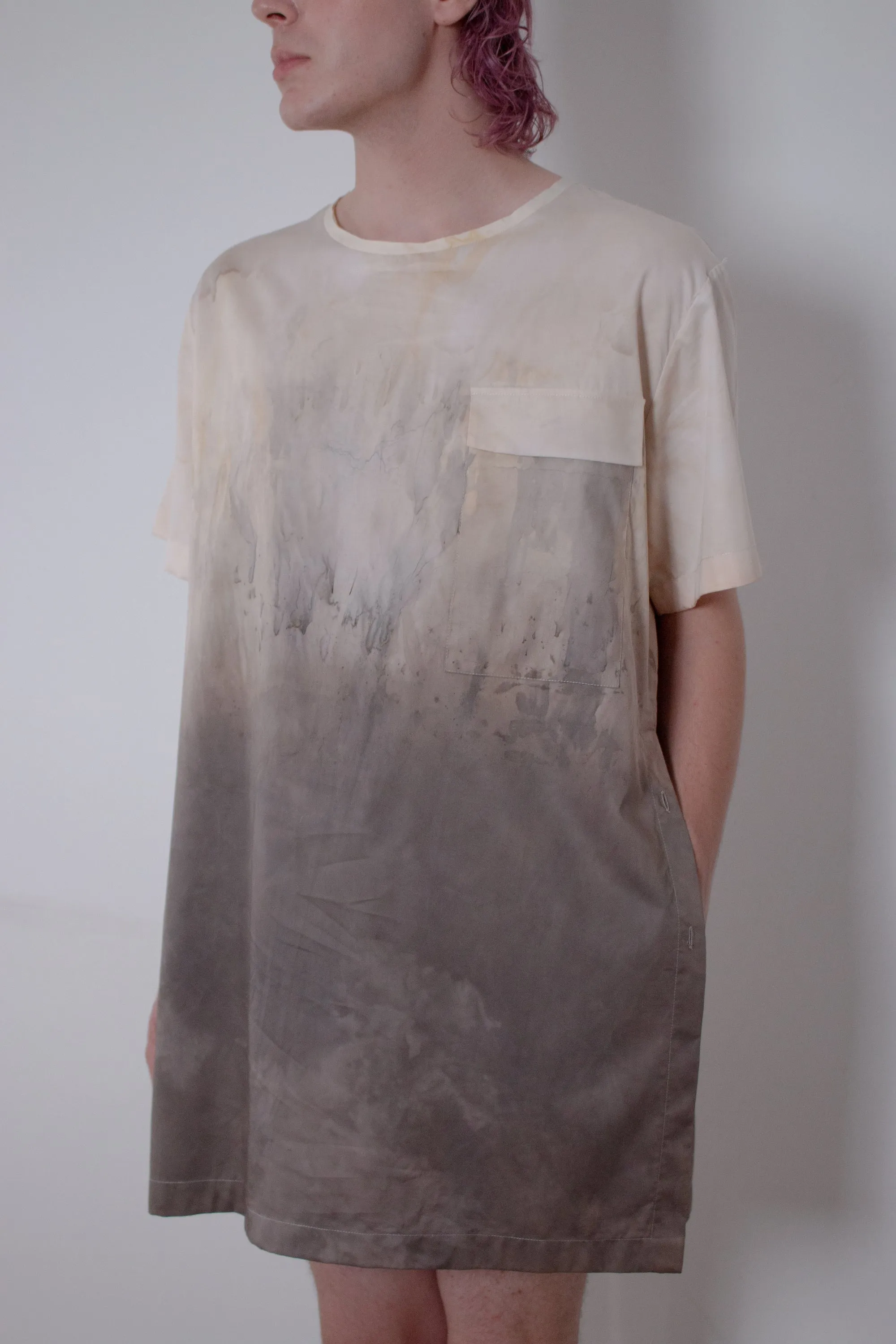 Naturally Dyed Elongated Cotton T-shirt