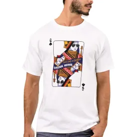 Nutcase Designer Round Neck Men's T-Shirt Wrinkle-Free Poly Cotton Tees - Queen