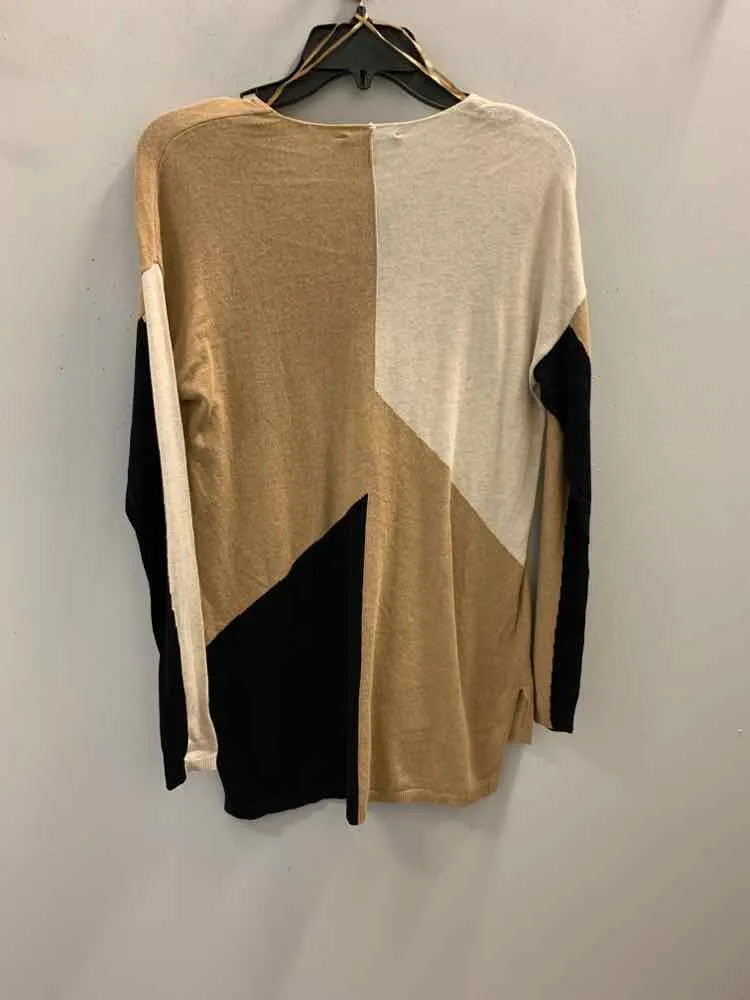 NWT INC Tops Size PS BGE/BLK/CRM LONG SLEEVES TOP