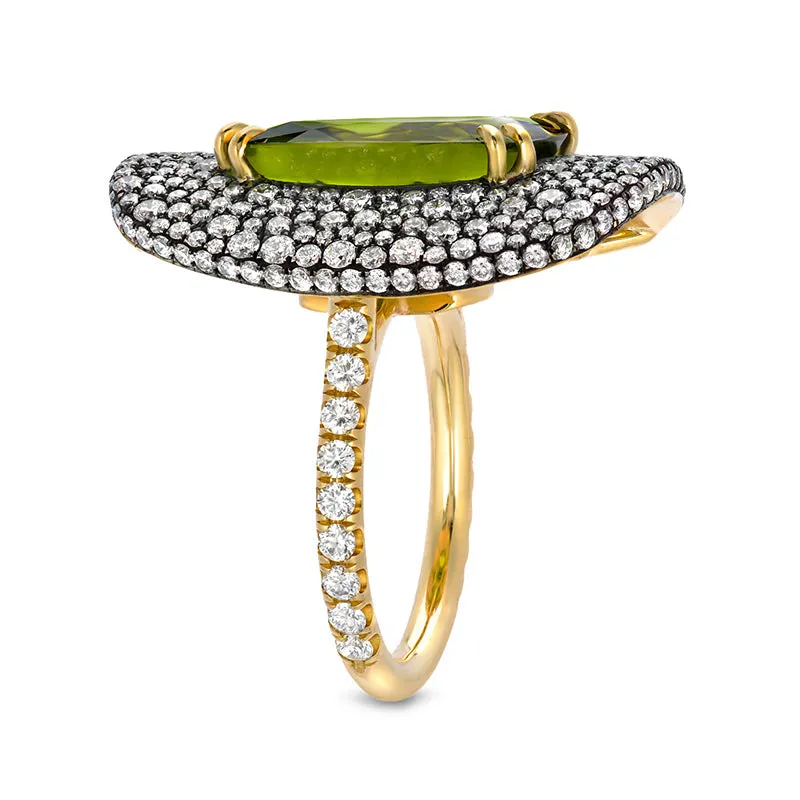 Olivia Peridot Cushion Cocktail Ring