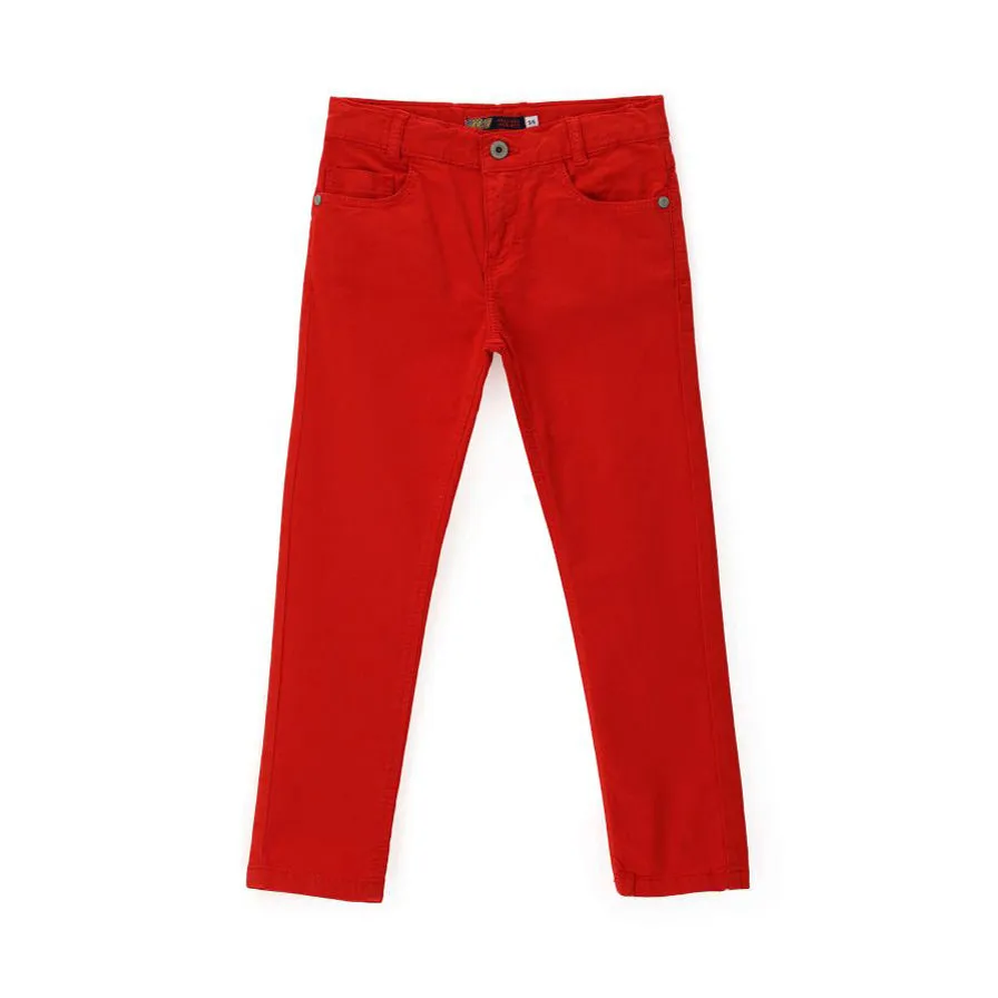 OM - Kids 'Red' Stretchable Cotton Pant OM771