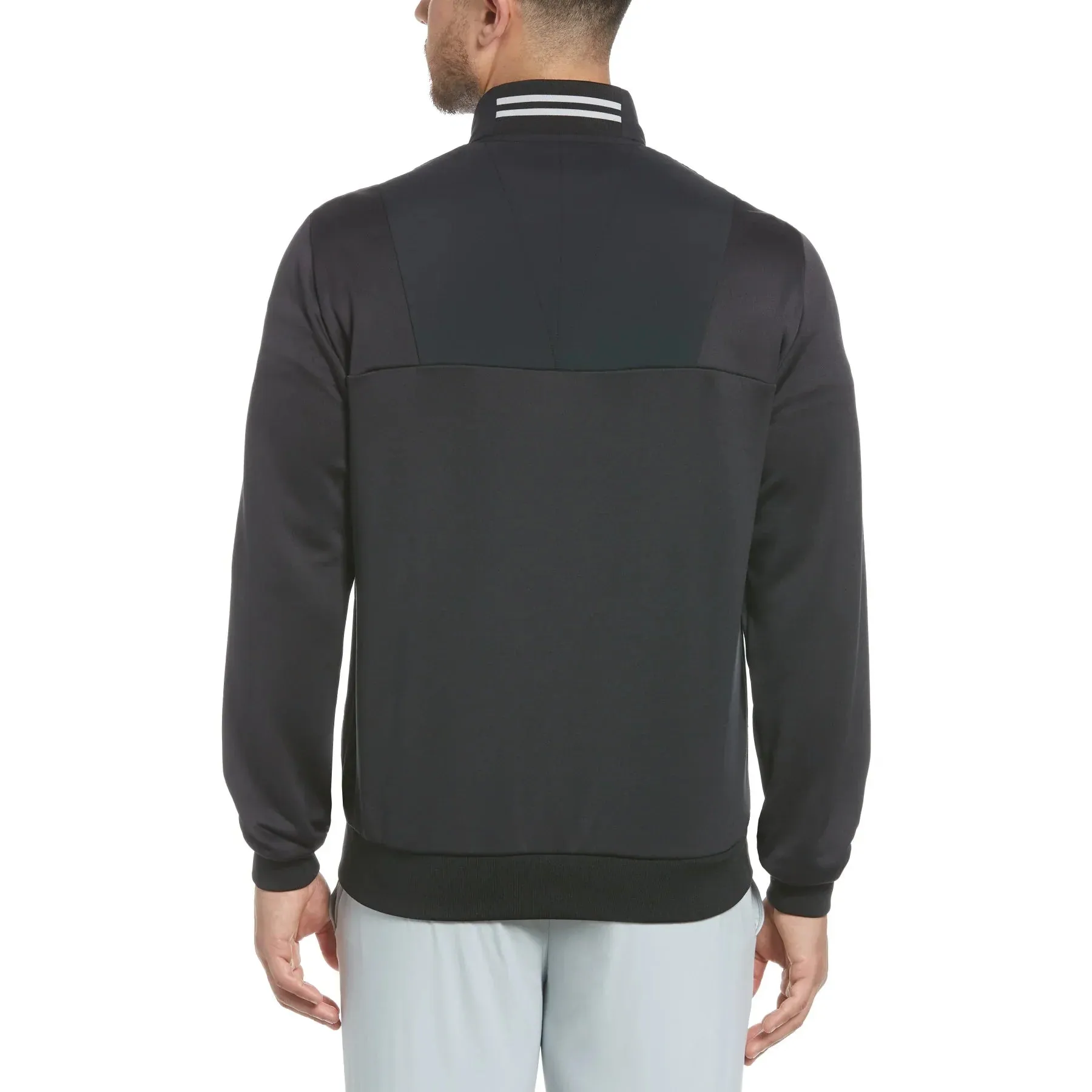 Original Penguin Mens Caviar Insulated Full Zip Golf Jacket - Mixed Media Design