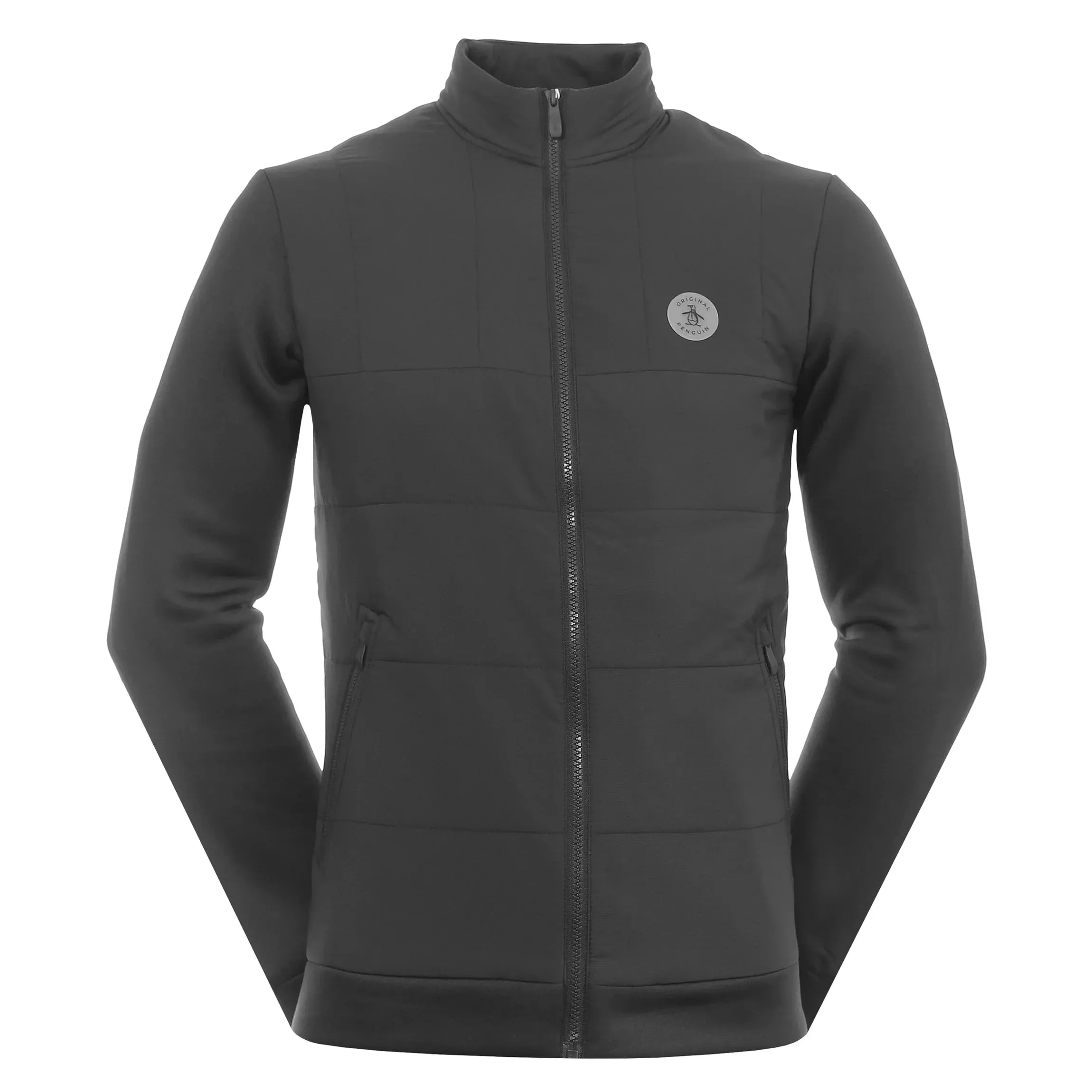 Original Penguin Mens Caviar Insulated Full Zip Golf Jacket - Mixed Media Design