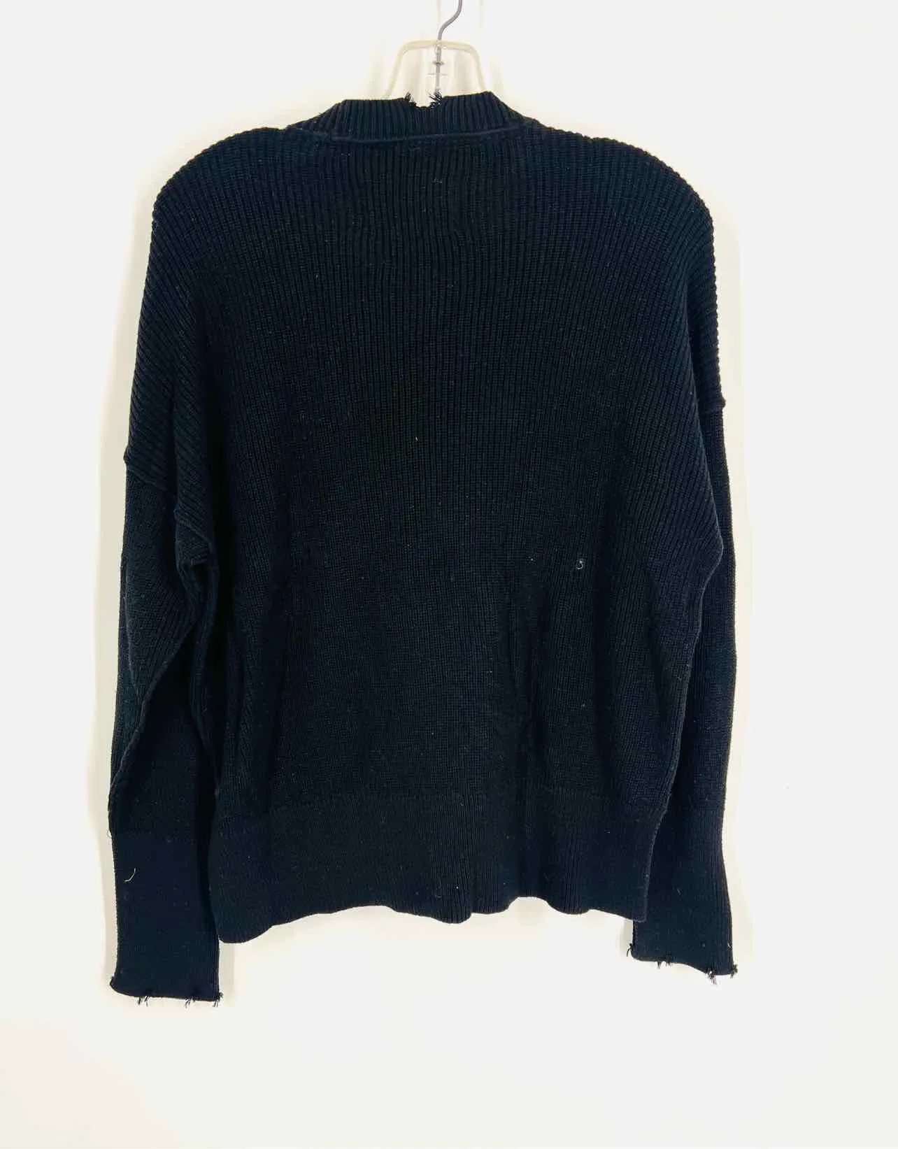 Pistola Size XS Black Frayed Knit Sweaters Sweater