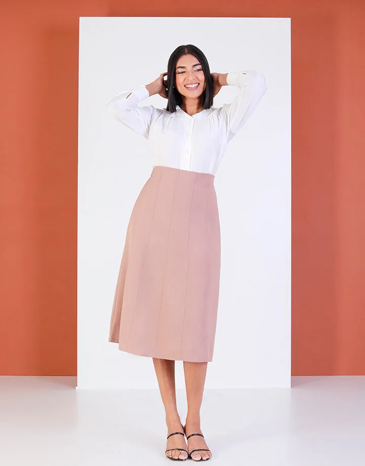 Plain 12 Pieces Flared Skirt