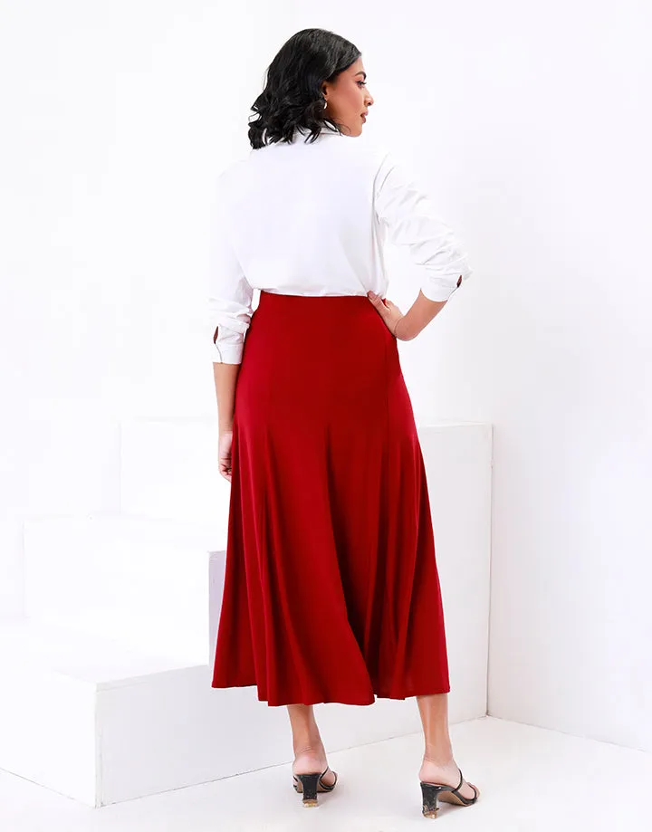 Plain Stretch 8 Pieces Skirt