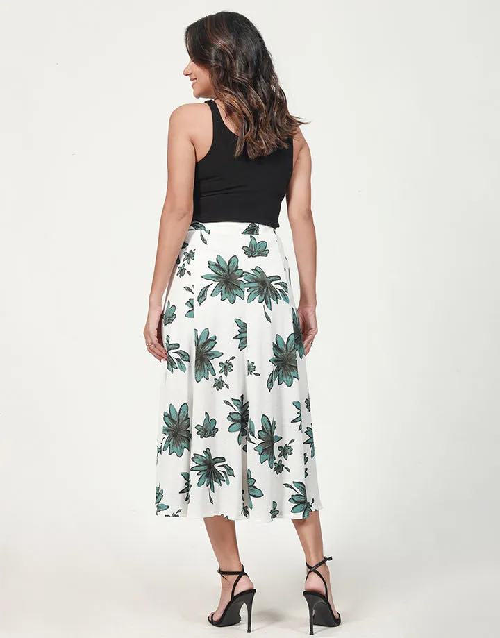 Printed 8 Piece Flared Midi Skirt