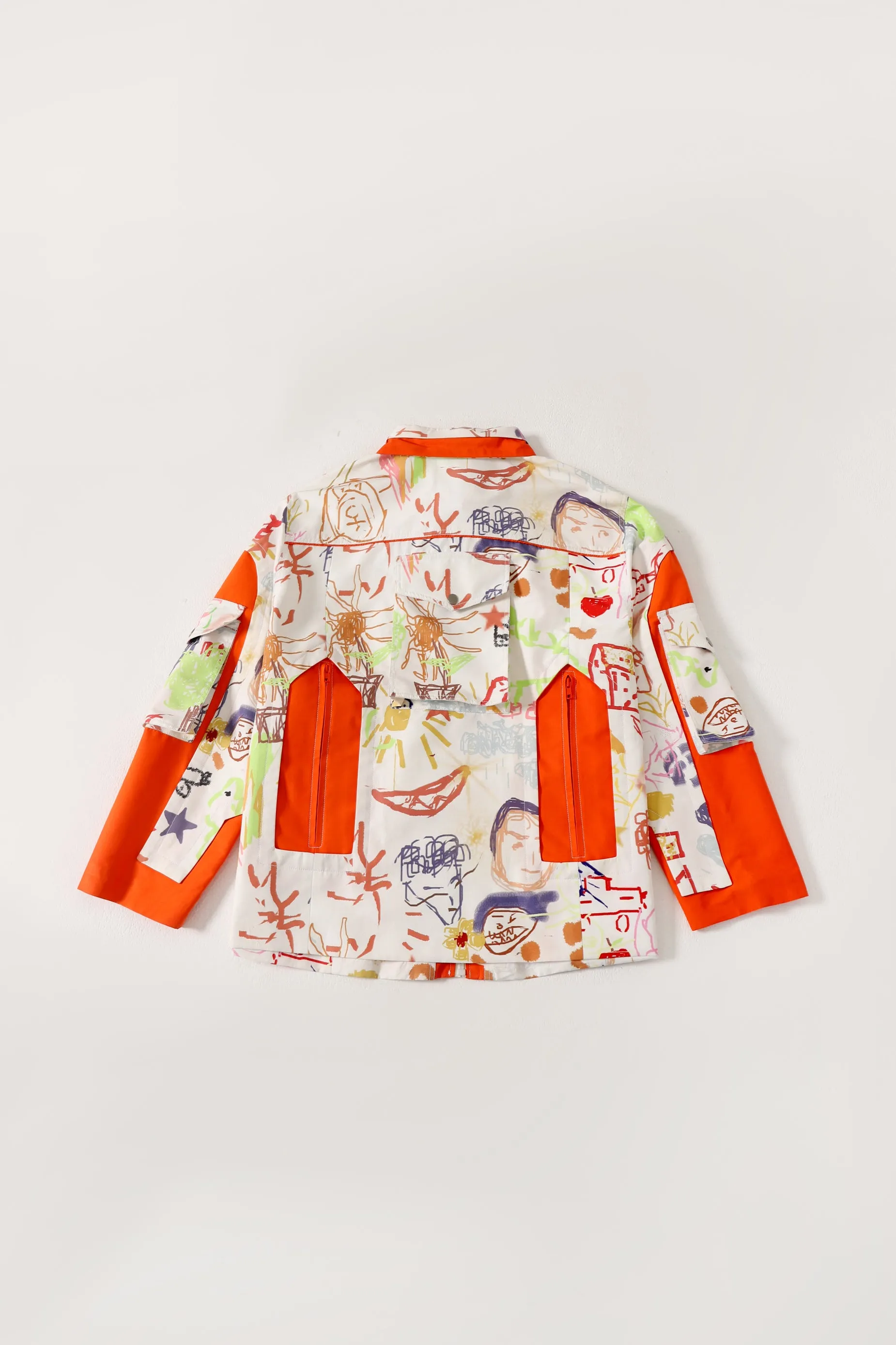 "LIFE IS A DOODLE" PRINTED JACKET