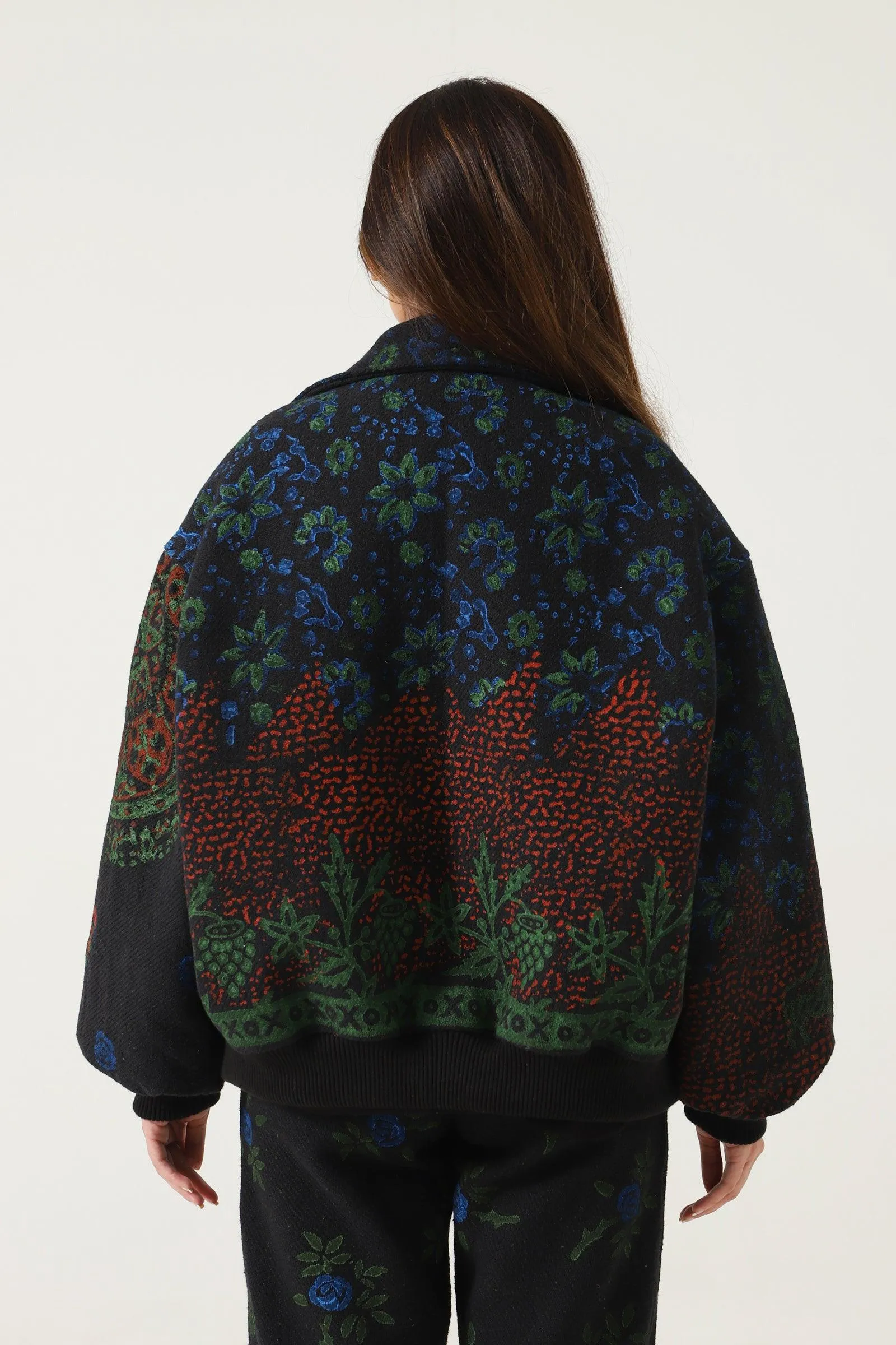 "LOST IN TRANSLATION" BLOCKPRINT BOMBER VERSION 3