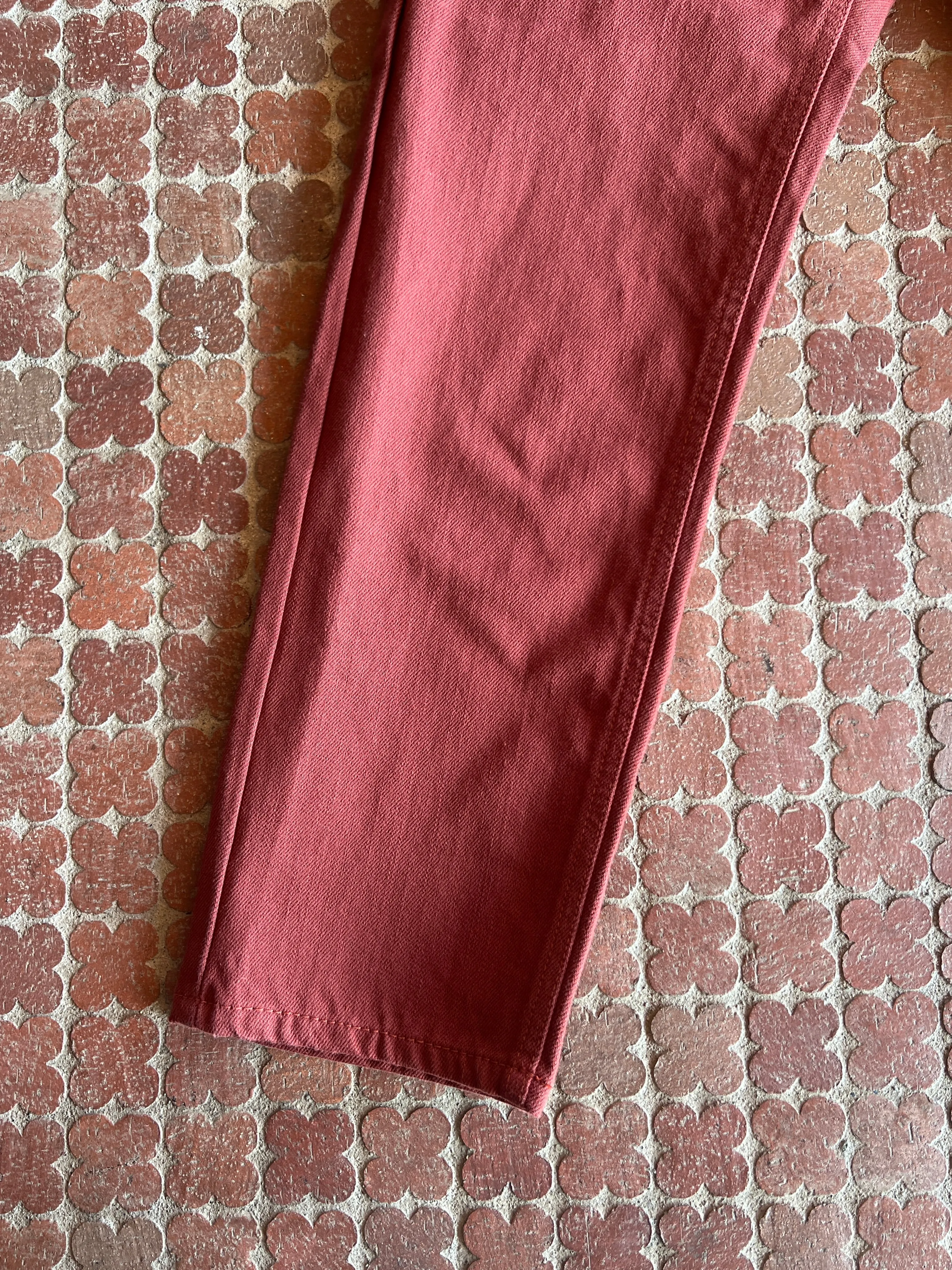 Red Copper Cropped Jeans