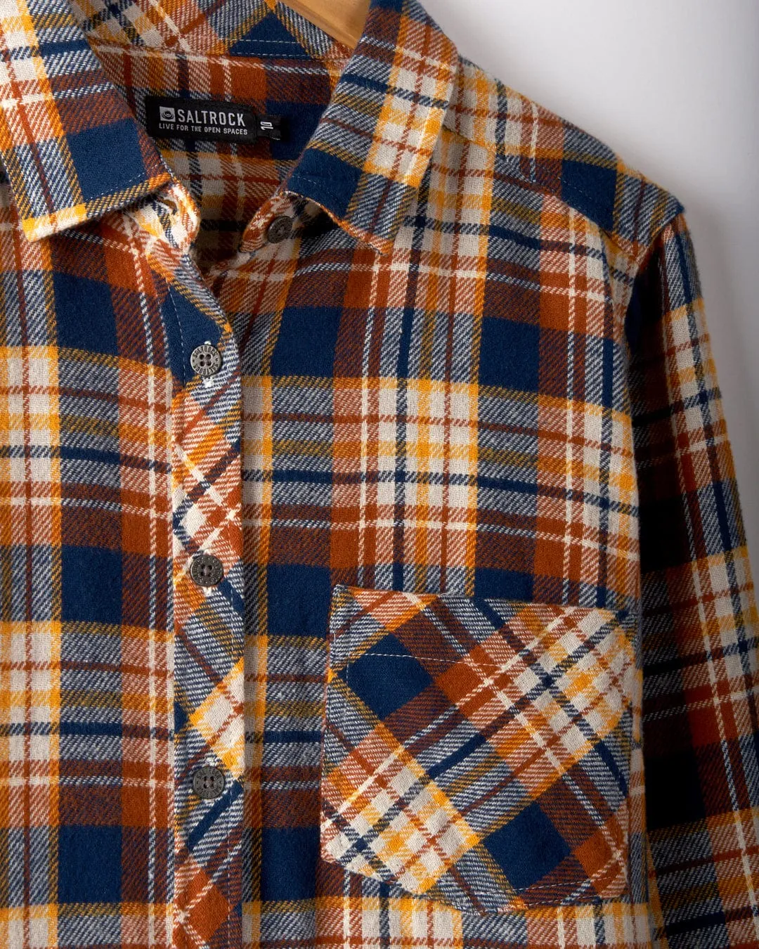 Rosalin - Womens Check Shirt - Orange