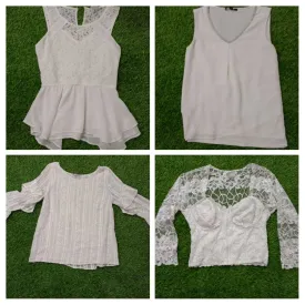 Spring exclusive y2k white blouses