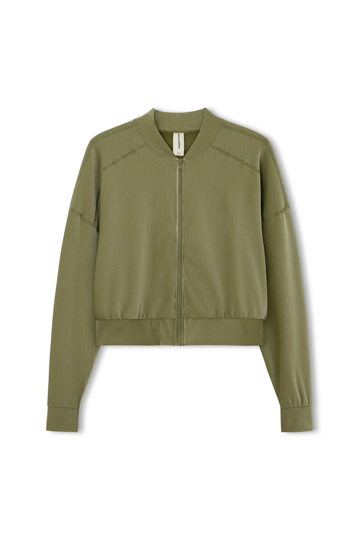 Stripe Rib Jacket - Olive