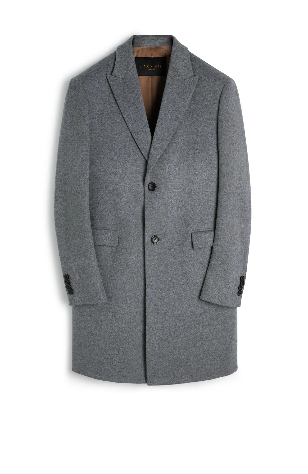 SUTTON LIGHT GRAY WOOL OVERCOAT