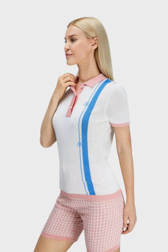 Tencel Color Block Polo