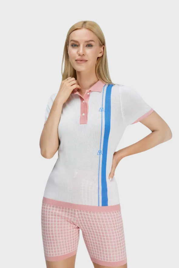 Tencel Color Block Polo