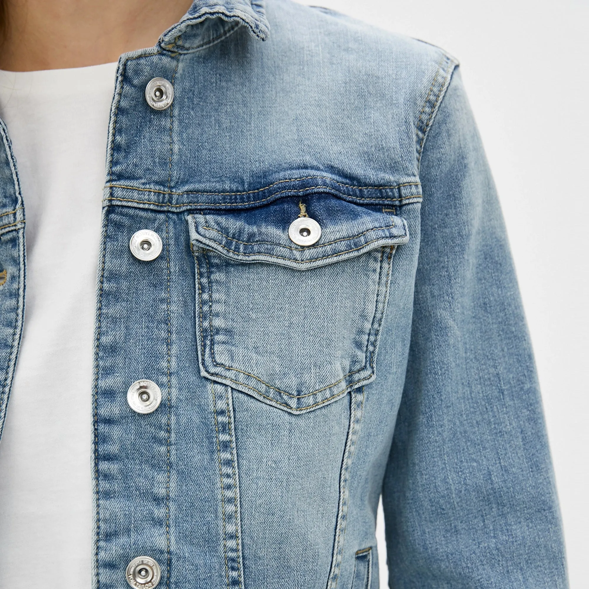 TOM.TAILOR - Women 'Light Blue' With Front 2 Pocket Denim Jacket TT112