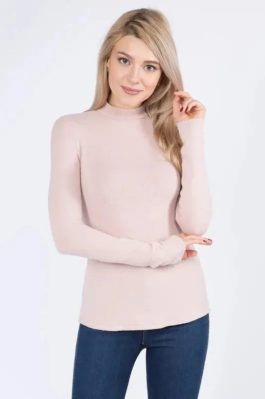 Ultra-Plush Mock-Neck Top