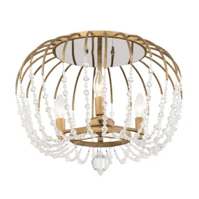 Voliere 343S03HG 3-Light Ceiling Light - Havana Gold