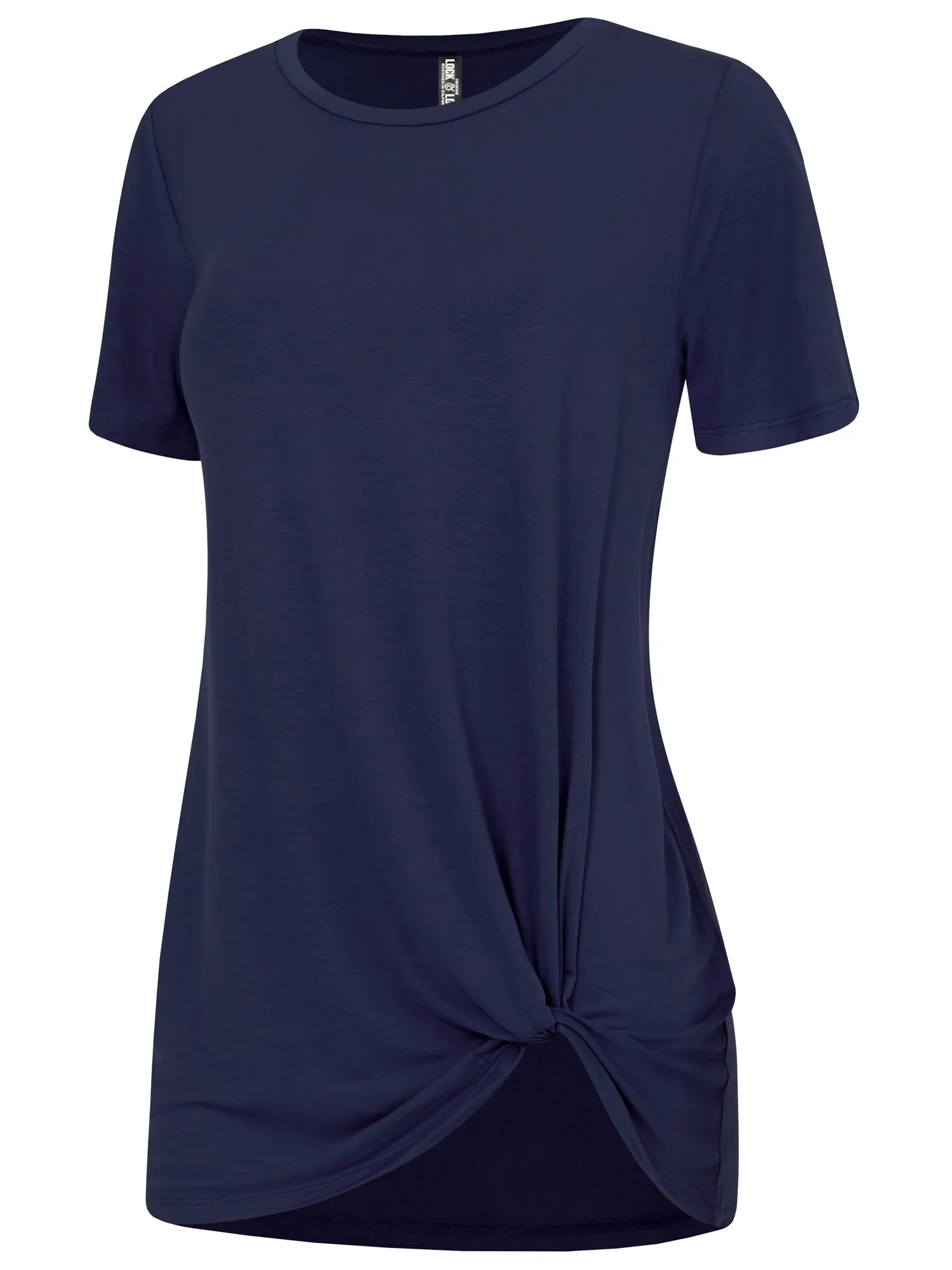 Women's Twist Front Short Sleeve Tunic Tee