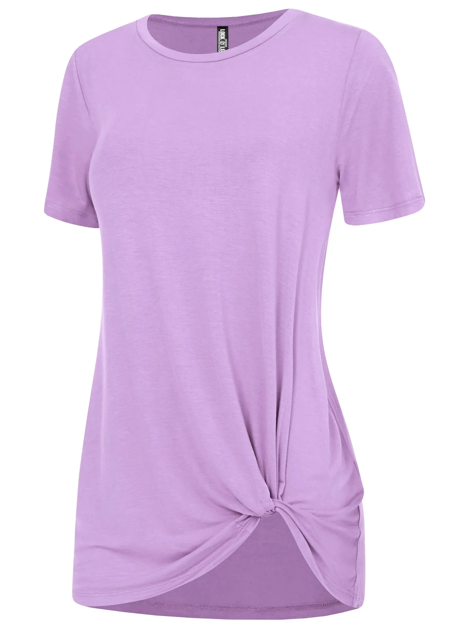 Women's Twist Front Short Sleeve Tunic Tee