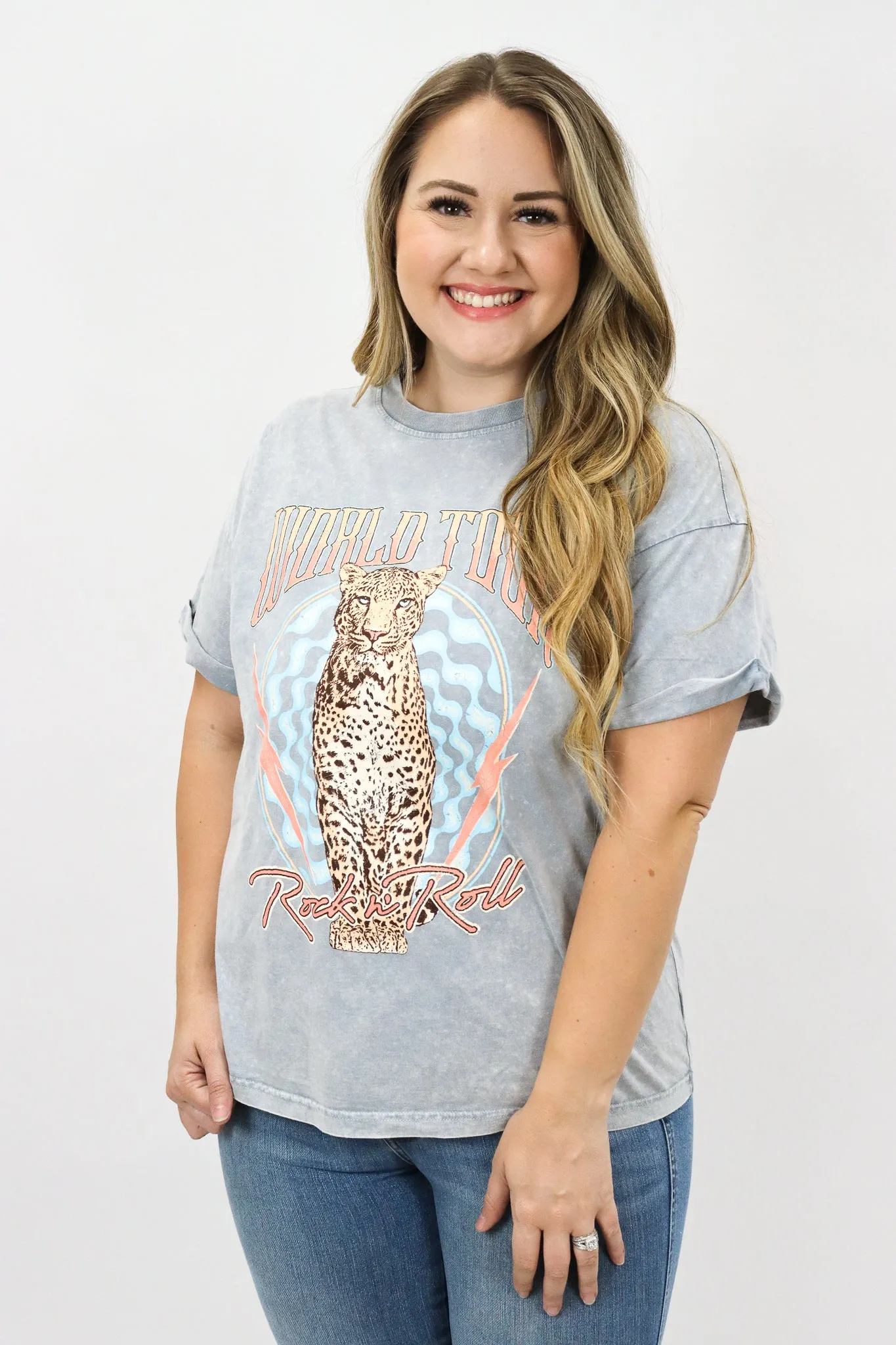 World Tour Leopard Graphic Tee